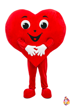 Heart mascot costume