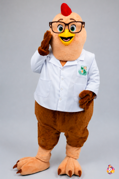 Сockerel professor Mascot Costume