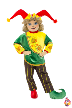 Jester Tim green Mascot Costume
