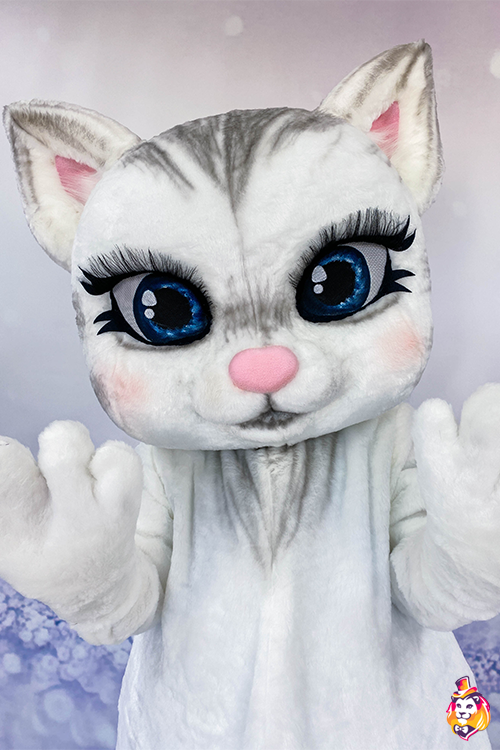 Kitten Matilda White Mascot Costume