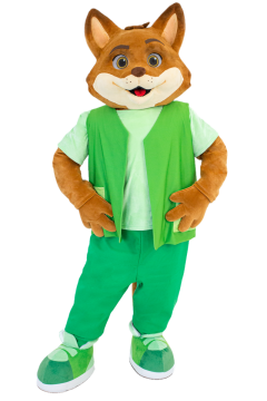 The Fox in Green Mascot Costume