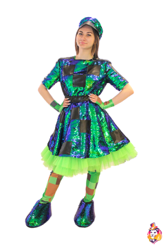 Girl from the cubic world carnival costume