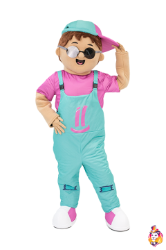 Boy in a cap Mascot costume