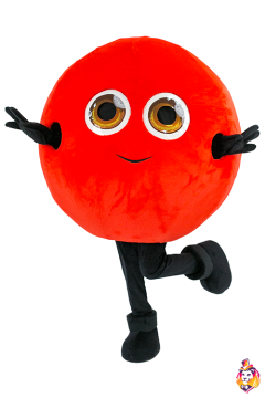 Red Ball Mascot Costume