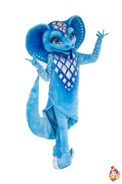 Snake Blue Mascot Costume