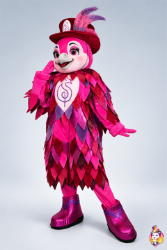 The Pink Bird Mascot Costume