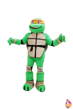 Turtle with an orange headband Mascot Costumе