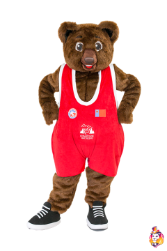 Bear Wrestler Mascot Costume
