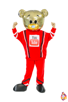 YouTube Bear Mascot Costume