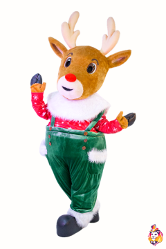Deer Santa's Helper Mascot Costume