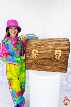 Wooden chest Game props