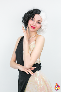 Black-white Wig