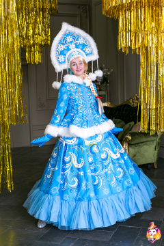 Snow Maiden Frosty Patterns Carnival Costume
