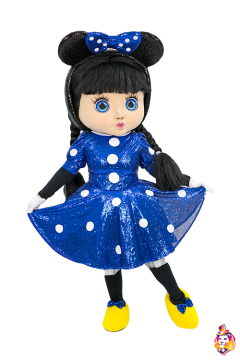 Mini doll blue Mascot Costume