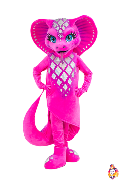 Snake Pink Mascot Costume