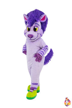 Zebra Purple Mascot Costume