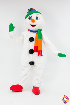 Snowman Smile Mascot Costume