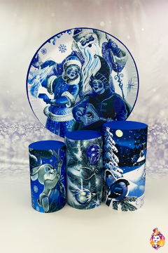 Santa Claus and Snow Maiden Blue Photo zone