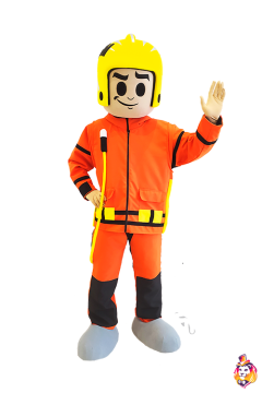 Little man Firefighter Mascot Costume