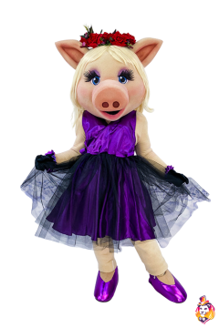 Pig Striptease Fields Mascot Costume