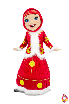 Girl in folk costume Mascot Costume