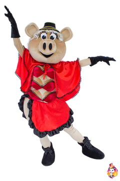 Stripper Pig Angela mascot costume