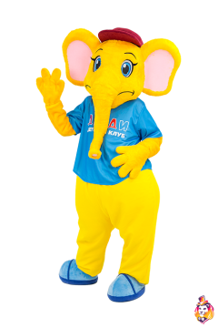 Elephant Yellow Mascot Costume