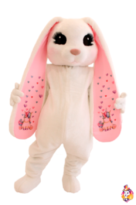 Bunny Lolly white mascot costume