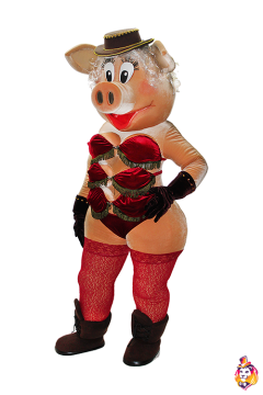 Stripper Pig Monica mascot costume