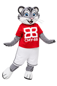 Sporty grey cat Mascot Costume