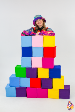 Multi-colored cubes Game prop