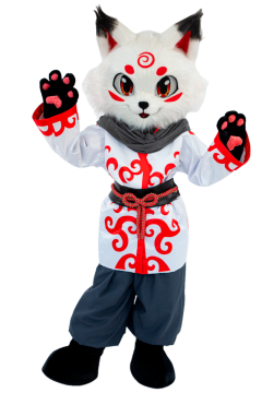 An Asian-style cat Mascot Costume
