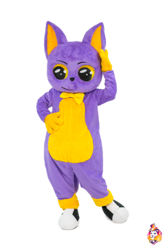 Purple cat Mascot Costume