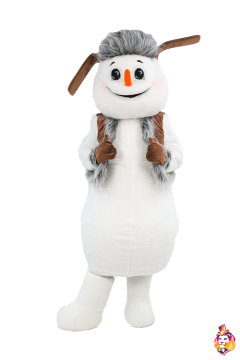 Snowman in a hat Mascot Costume