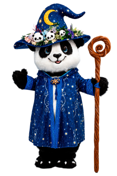 Panda the wizard Mascot Costume