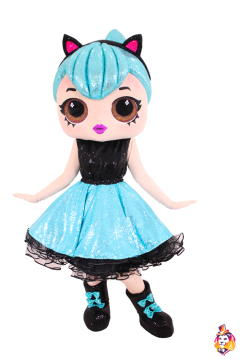 Doll Kitty Princess blue Mascot Costume