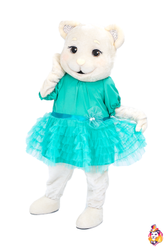 Turquoise dress costume for Mascot