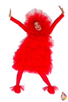 Red Fluffy carnival costume