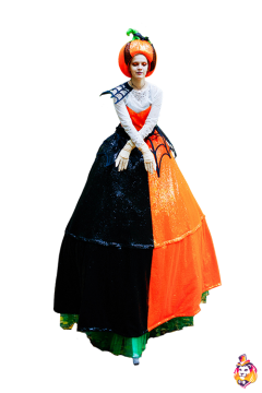 Costume for stilt walker girl Halloween Pumpkin
