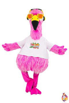Flamingo in glasses Mascot Costume