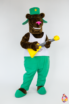 Bear with a balalaika Mascot Costume