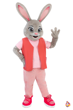 Bunny in Pink Mascot Costume