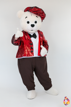 Donut red sequins Costume for Mascot