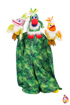 Five-headed bird Mascot Costume