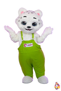 Snow Leopard Irby Mascot Costume