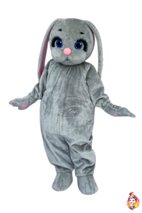 Bunny Mila Grey mascot costume