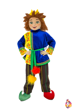 Jester Peter blue Mascot Costume