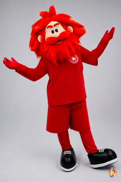 Red Football Player Mascot Costume