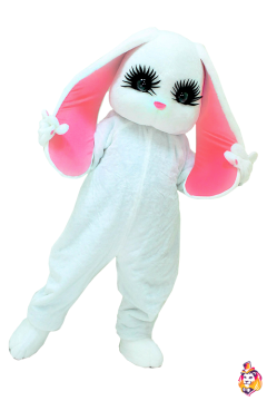 Bunny Mila Roxy White Mascot Costume