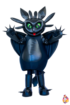 Dragon with green eyes Mascot Costume